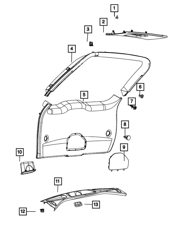 6ZP58DX9AA - Interior Trim: Liftgate Scuff Plate for Mopar Image