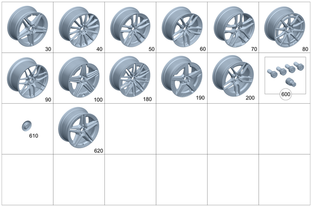 1674014001 - Wheels and Accessories: Spoke Wheel for Mercedes-Benz Image
