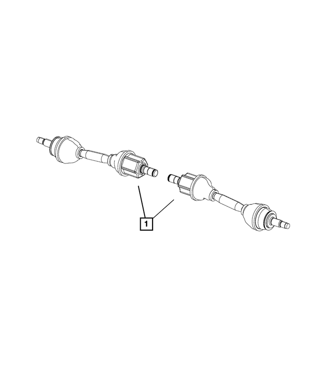 68280965AA - Differential and Drive Line: Axle Half Shaft, Right for Mopar Image