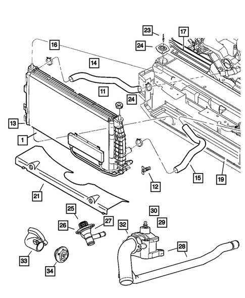 Radiator and Related Parts for 2003 Dodge Intrepid #0