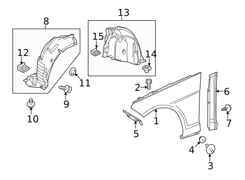 Fender & Components for 2015 Mercedes-Benz E63 AMG S #0