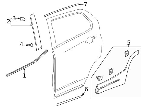 Exterior Trim - Rear Door for 2018 GMC Terrain #0