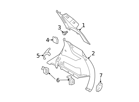 Interior Trim - Quarter Panels for 2012 Nissan Rogue #0