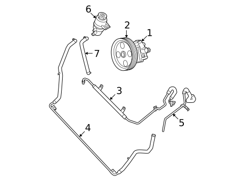 Pump & Hoses for 2009 Dodge Grand Caravan #0