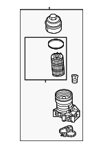6M115401L - Engine: Oil Filter Housing for Audi Image