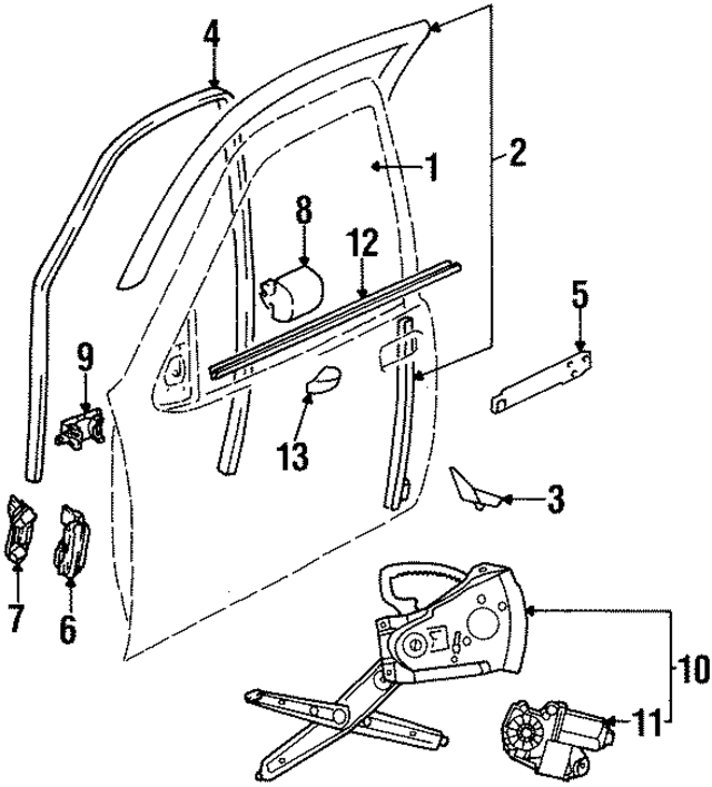 90563879 - Body: Door Glass for GM Image