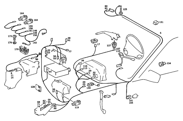 2015400632 - Electrical Equipment and Instruments: Electric Cable for Mercedes-Benz: 190, 190D, 190E Image image