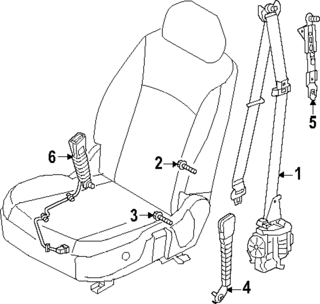 888B0T6500V2R - : Seat Belt Assembly for Hyundai Image