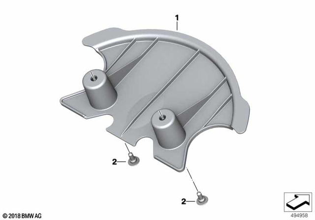 46631542835 - Frame and Mounting Parts: Fork Bridge Cover - Carbon for BMW-Motorrad Image image