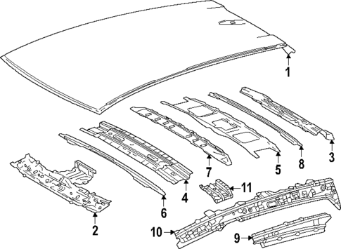 Roof & Components for 2024 Lexus RZ450e #1