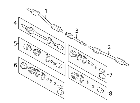 Drive Axles for 2007 Hyundai Entourage #0