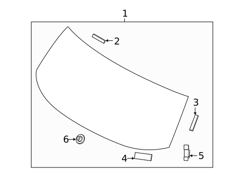 Glass - Lift Gate for 2023 Kia Telluride #0