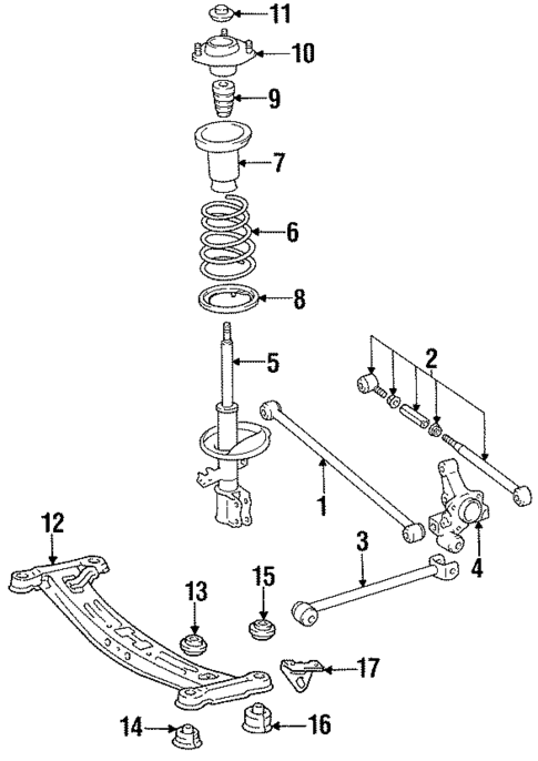 Rear Suspension for 1994 Toyota Camry #0