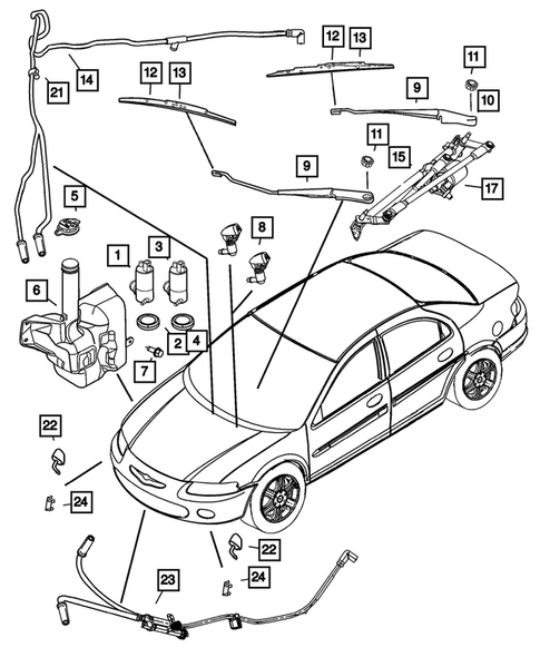 Windshield Wiper and Washer Systems for 2005 Chrysler Sebring #0