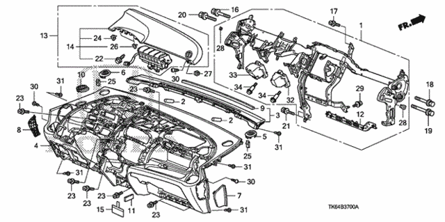 Instrument Panel for 2012 Honda Fit #0