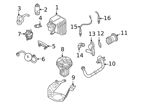 Emission Components for 2005 Porsche Cayenne #0