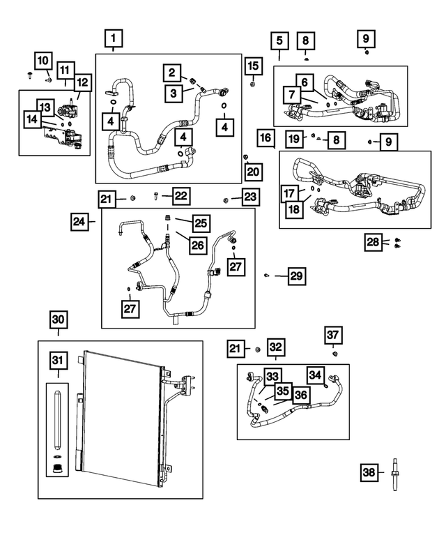 6512500AA - Air Conditioners and Heaters: Stud for Jeep: Cherokee, Compass, Grand Cherokee, Grand Cherokee L Image