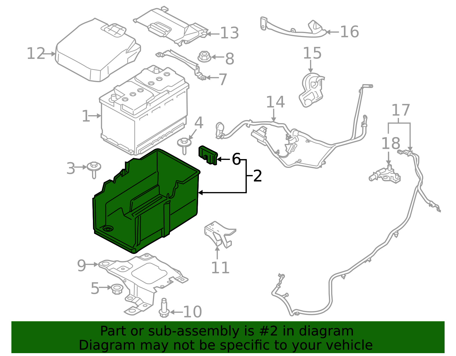 EJ7Z-10732-C - Battery Tray 2015-2019 Ford | Ford Parts Direct