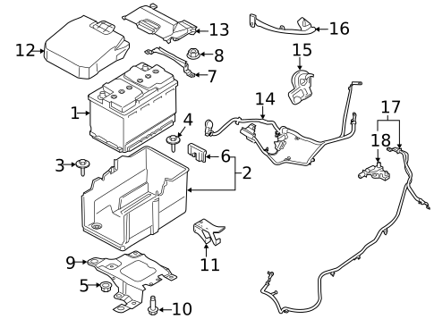 Battery & Related Components for 2017 Lincoln MKC #0