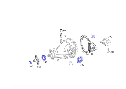 Rear Axle Differential for 2011 Mercedes-Benz E63 AMG #0