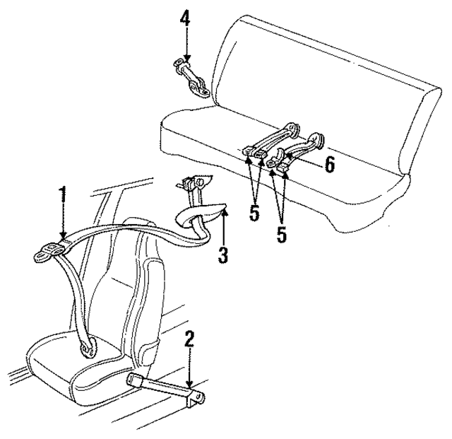 F612CA3 - Electrical: Front Belt Assembly for Mopar Image