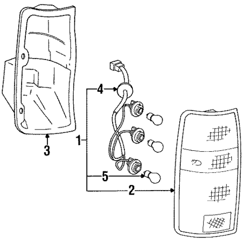 Tail Lamps for 1992 Toyota Land Cruiser #0