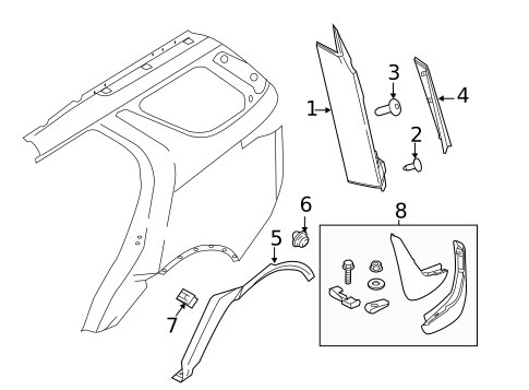 Exterior Trim - Quarter Panel for 2019 Land Rover Discovery #0