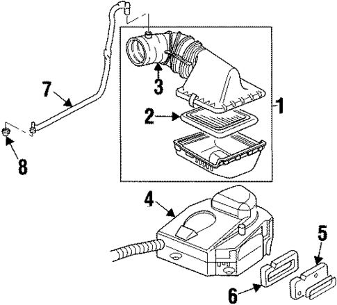 Air Intake for 1997 Cadillac DeVille #0