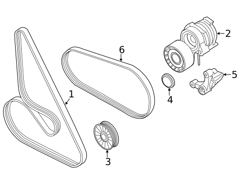 Belts & Pulleys for 2018 BMW 650i xDrive #0