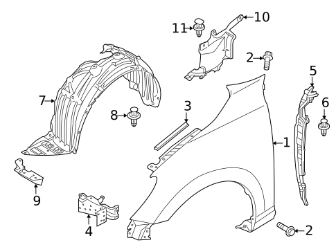 Fender & Components for 2020 Toyota Yaris #0