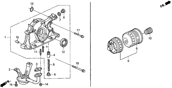 Oil Pump - Oil Strainer ('94-'95 VTEC) for 1995 Honda Civic del Sol #0