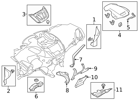 Instrument Panel Components for 2017 Ford Escape #0
