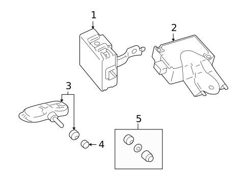 Tire Pressure Monitor Components for 2017 Lexus GX460 #0
