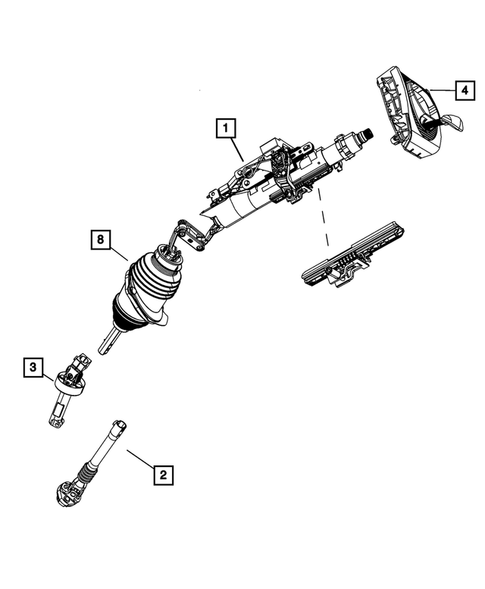 Steering Column and Intermediate Shaft for 2010 Dodge Charger #0