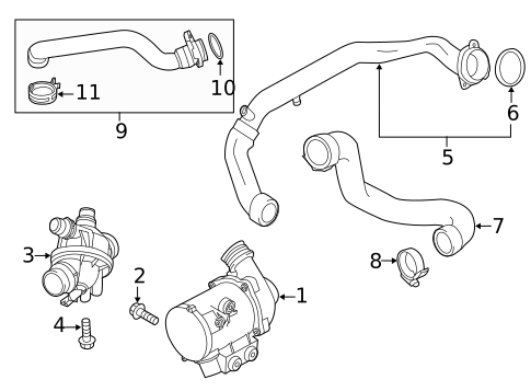 Water Pump for 2015 BMW ActiveHybrid 5 #0