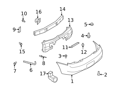 Bumper & Components - Rear for 2010 INFINITI G37 #2