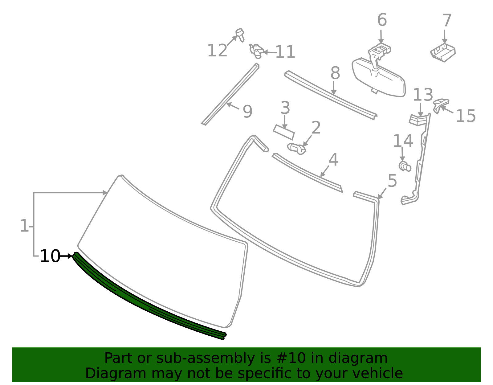Genuine Official Toyota Windshield Molding (Lower) part# 75535