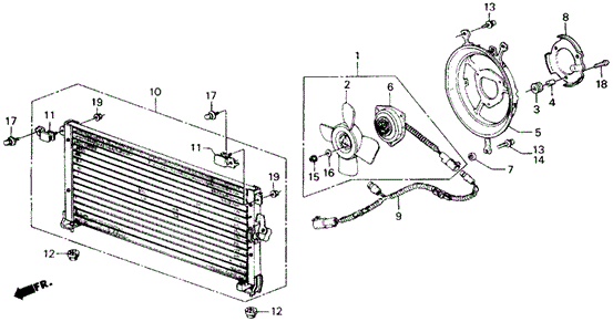 A/C Air Conditioner (Condenser) for 1989 Honda Accord #0
