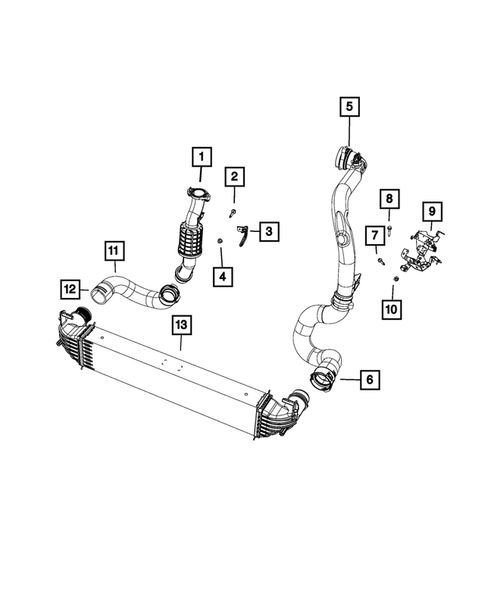 Radiator and Related Parts; Charge Air Cooler for 2019 Jeep Renegade #9