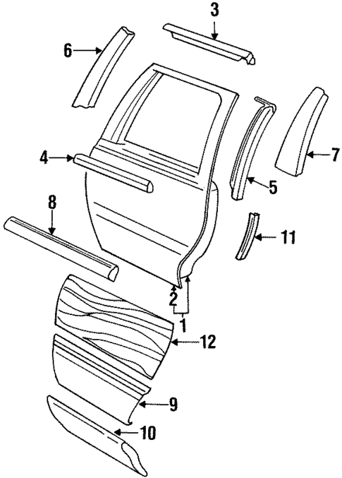 Door & Components for 1996 Buick Commercial Chassis #1