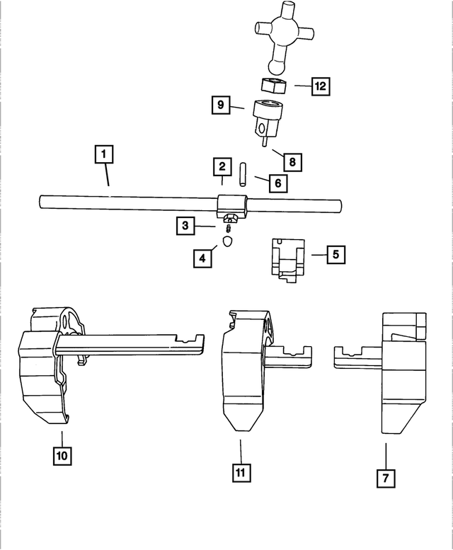 « 5015951AB – Manual Transmission 5 Speed : Sélecteur Axe pour Mopar Image »
