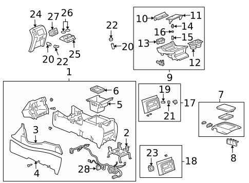 Center Console for 2004 Cadillac Escalade ESV #0