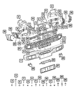 68349548AB - Frame, Bumper and Fascia: Rear Bumper Bracket for Jeep: Wrangler Image