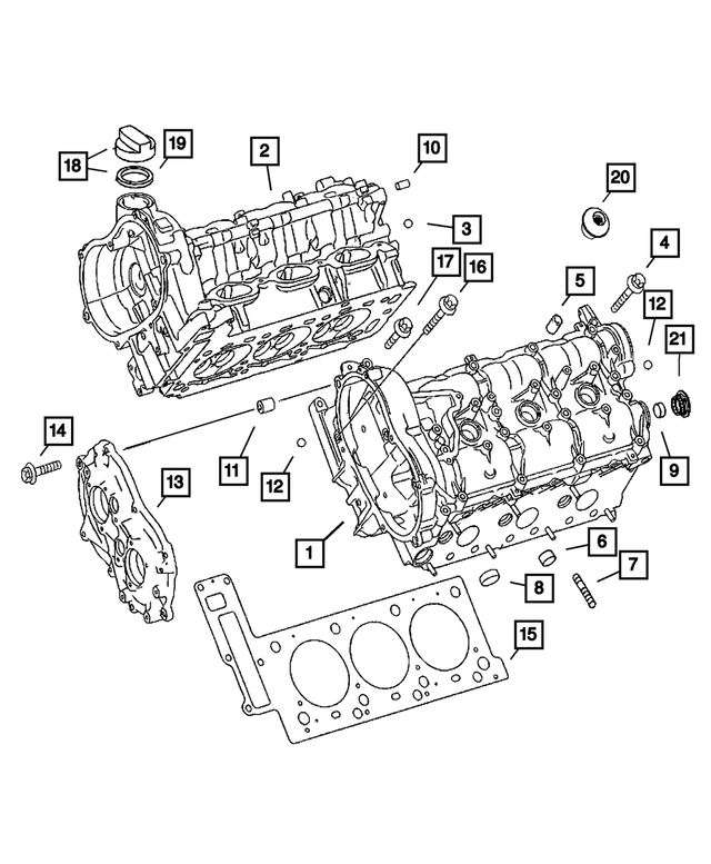 5073688AB - Engine 3.5L Six Cylinder: Bolt, Right &amp; Left for Mopar Image