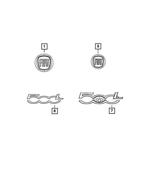 Nameplates for 2014 Fiat 500L #0