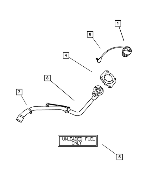 Fuel Tank Filler Tube for 2001 Dodge Stratus #0