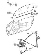 5099654AA - Doors, Door Mirrors and Related Parts: Front Door Window Regulator, Right for Mopar Image