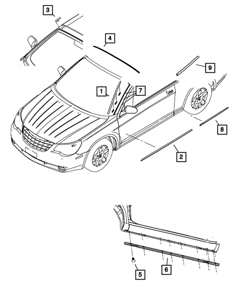 Moldings and Ornamentation for 2007 Chrysler Sebring #1