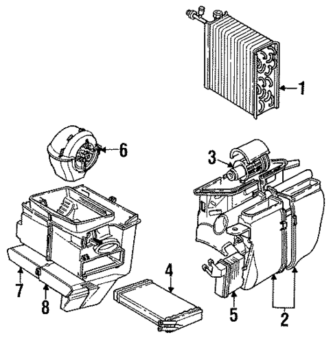 Blower Motor & Fan for 1986 Volkswagen Cabriolet #0