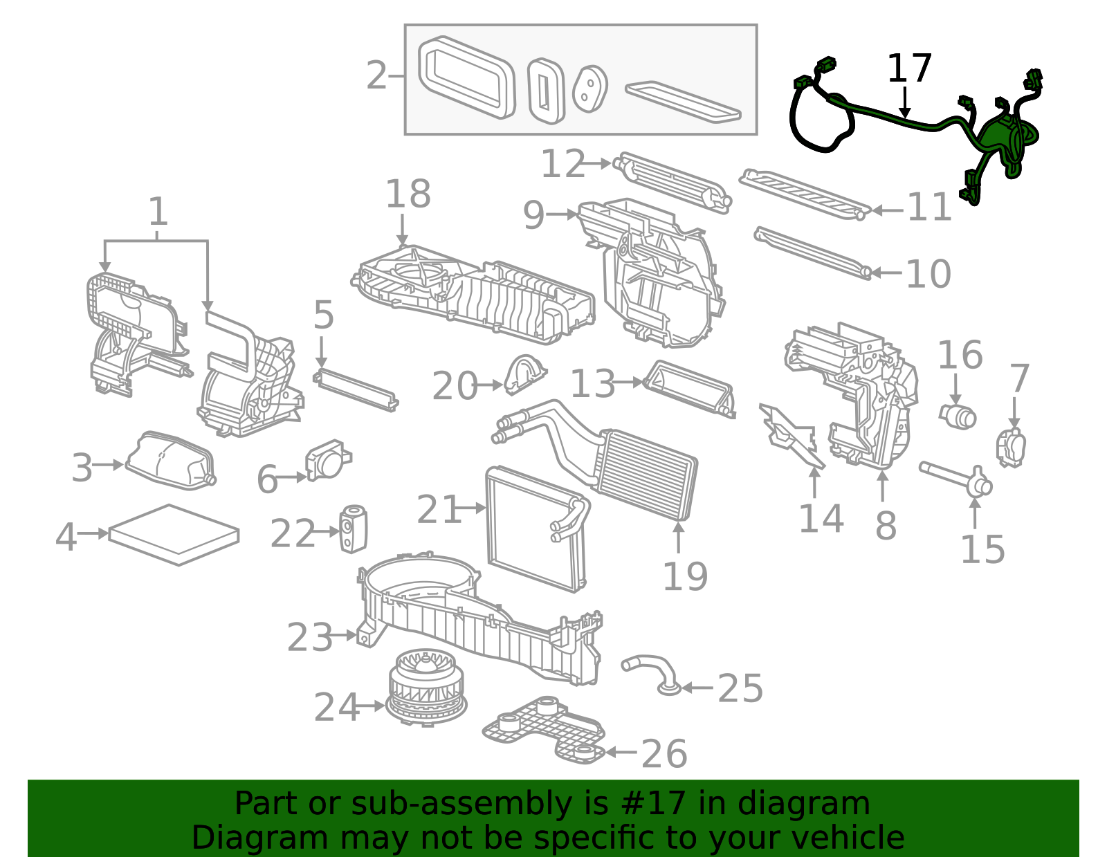 2015-2022 GM Air Conditioning Wiring Harness 23135677 GM ...